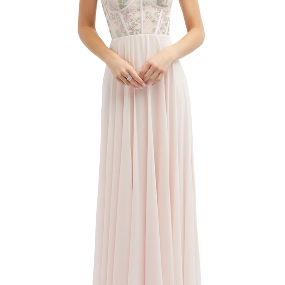 Dessy Collection Dresses & Skirts - Dessy Collection Blush Floral Maxi Dress